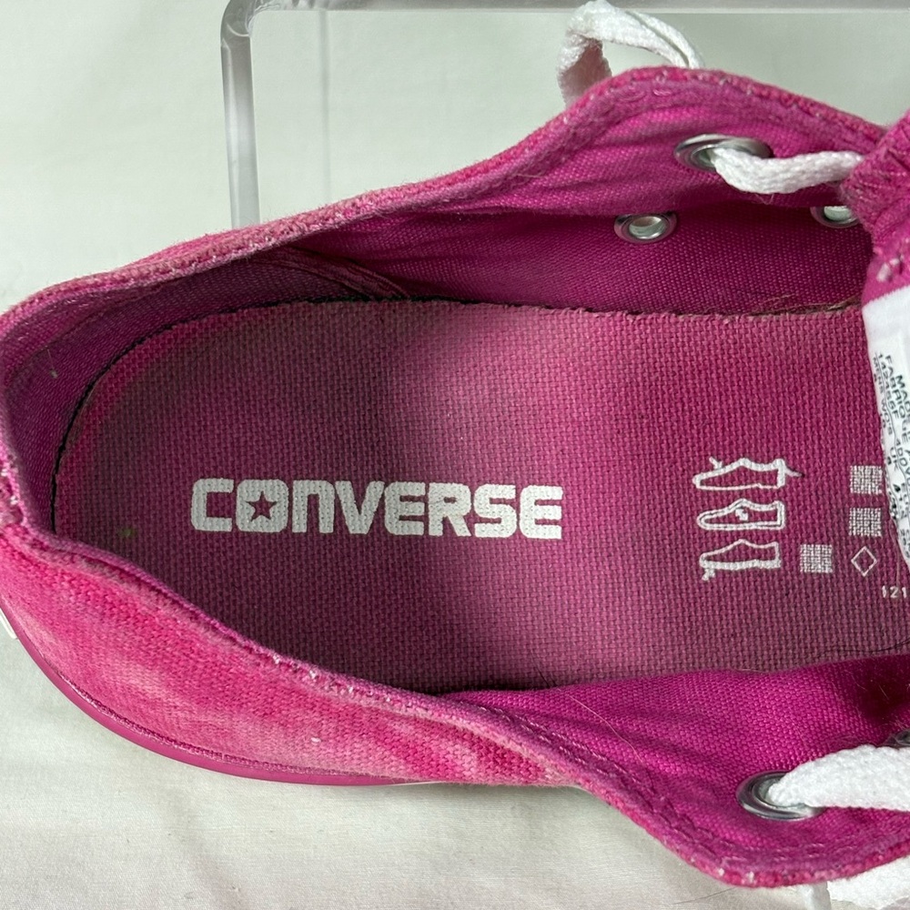 Converse All Star Bright Pink Tie Dye Lace Up Unisex Sneakers SZ M's 8/W's 10 - Picture 6 of 12